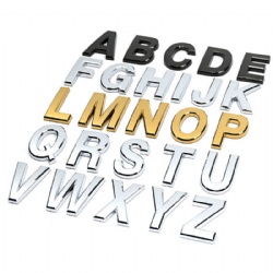 3D ABS Electroplate Letters Chrome Car Emblem Logo Badge Sticker