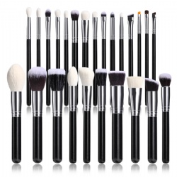 25PCS Cosmetic Brushes Soft Goat Hair Brush Makeup Set