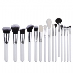 15pcs Wood Handle Natural Hair Cosmetic Makeup Brush Set