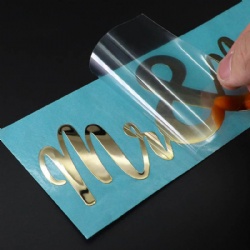 Vinyl Digital Print 3D Metal UV Transfer Sticker Packaging Labels