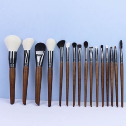 16PCS Synthetic Hair Plastic Handles Cosmetics Makeup Brush Set